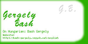 gergely bash business card